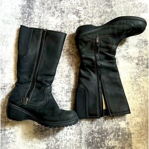 Size 8.5 W black boots. Soft suede exterior and even softer interior.
